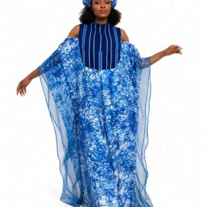 Royal Robe African Print - Ocean Blue